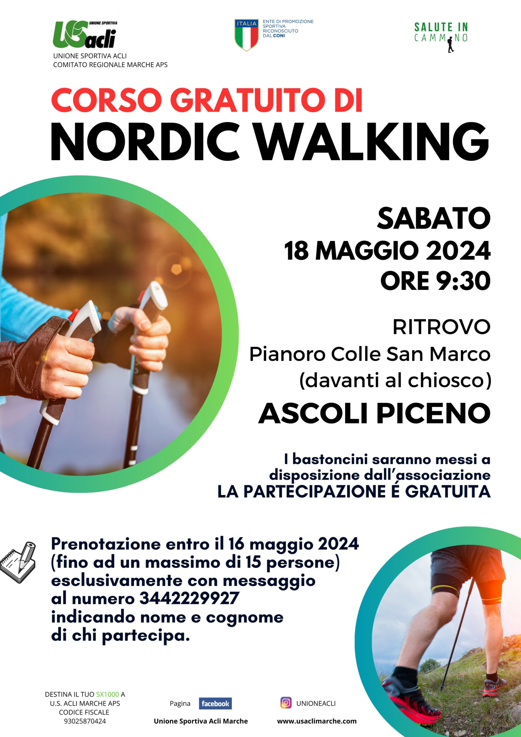 corso gratuito di Nordic Walking ad Ascoli Piceno 