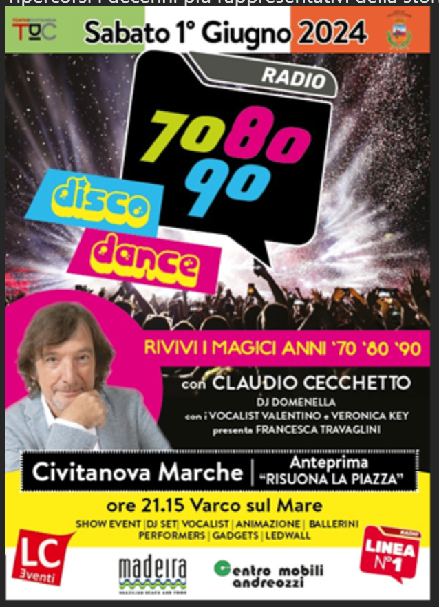 "Radio 70 80 90 Disco Dance" a civitanova marche radio linea