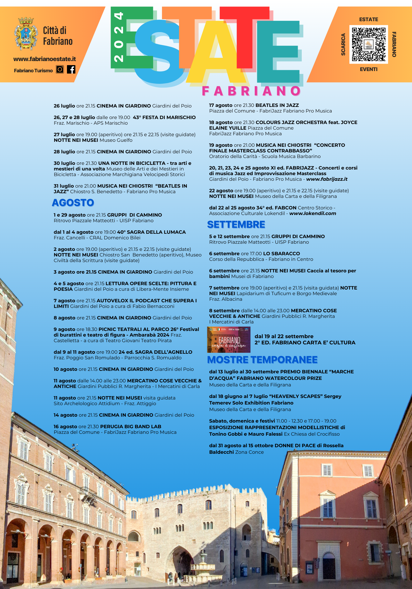 eventi programma estivo fabriano