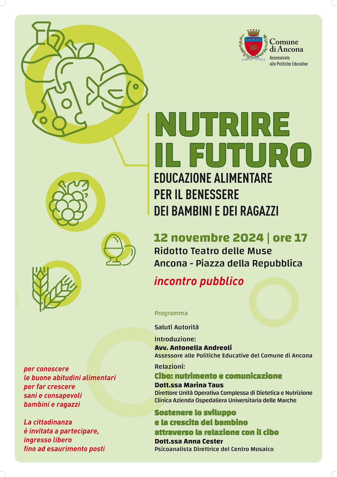 o "Nutrire il futuro - educazione alimentare per il benessere dei bambini e dei ragazzi" 