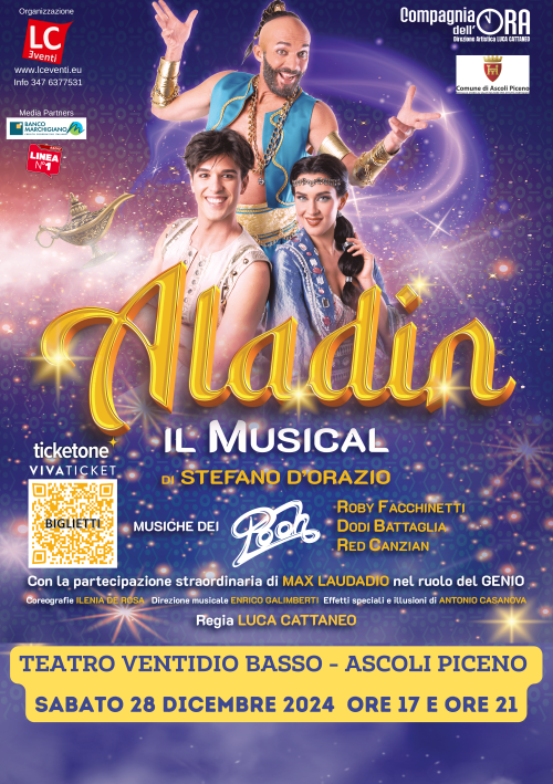 "Aladin - Il Musical": doppio spettacolo al Teatro Ventidio Basso di ascoli piceno