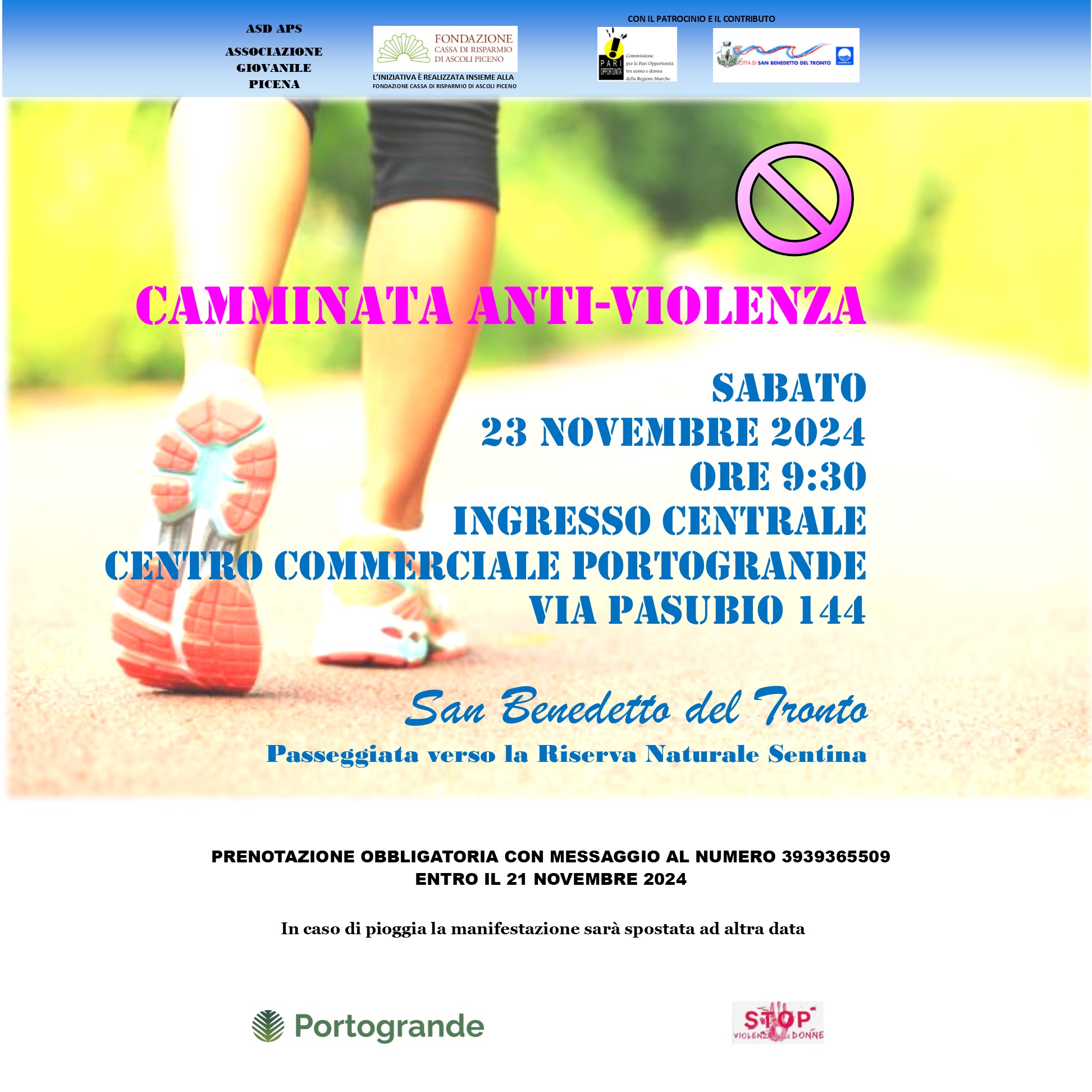 Camminata Anti-Violenza a San Benedetto del Tronto: Un Incontro di Sensibilizzazione

