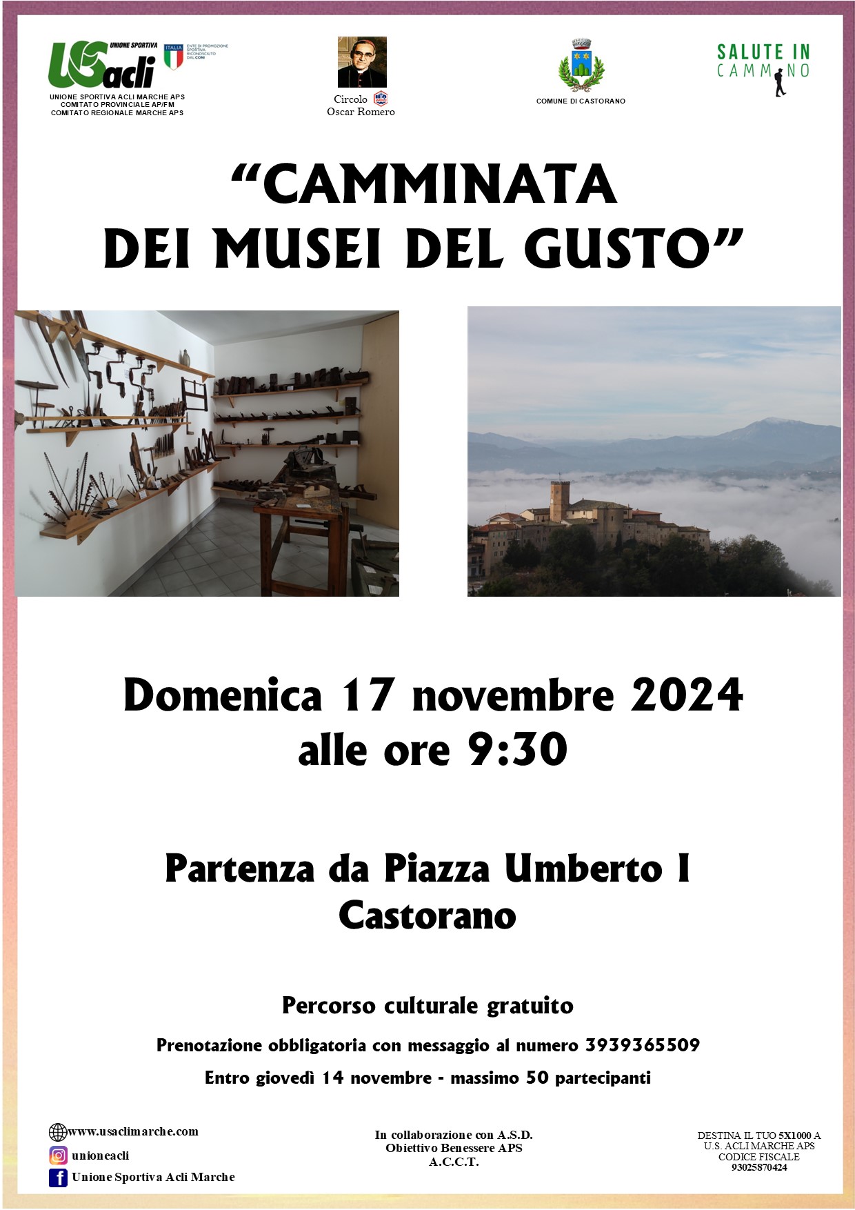 Evento: Camminata dei musei del gusto a Castorano

