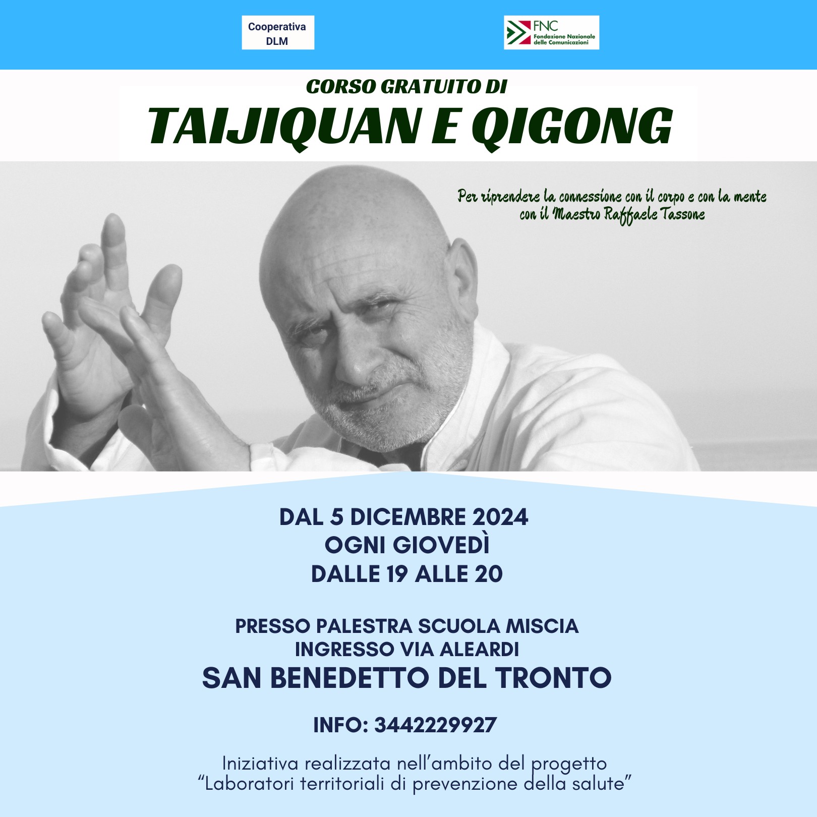 Laboratori territoriali di prevenzione della salute: Corso di Taijiquan/Qigong a San Benedetto del Tronto