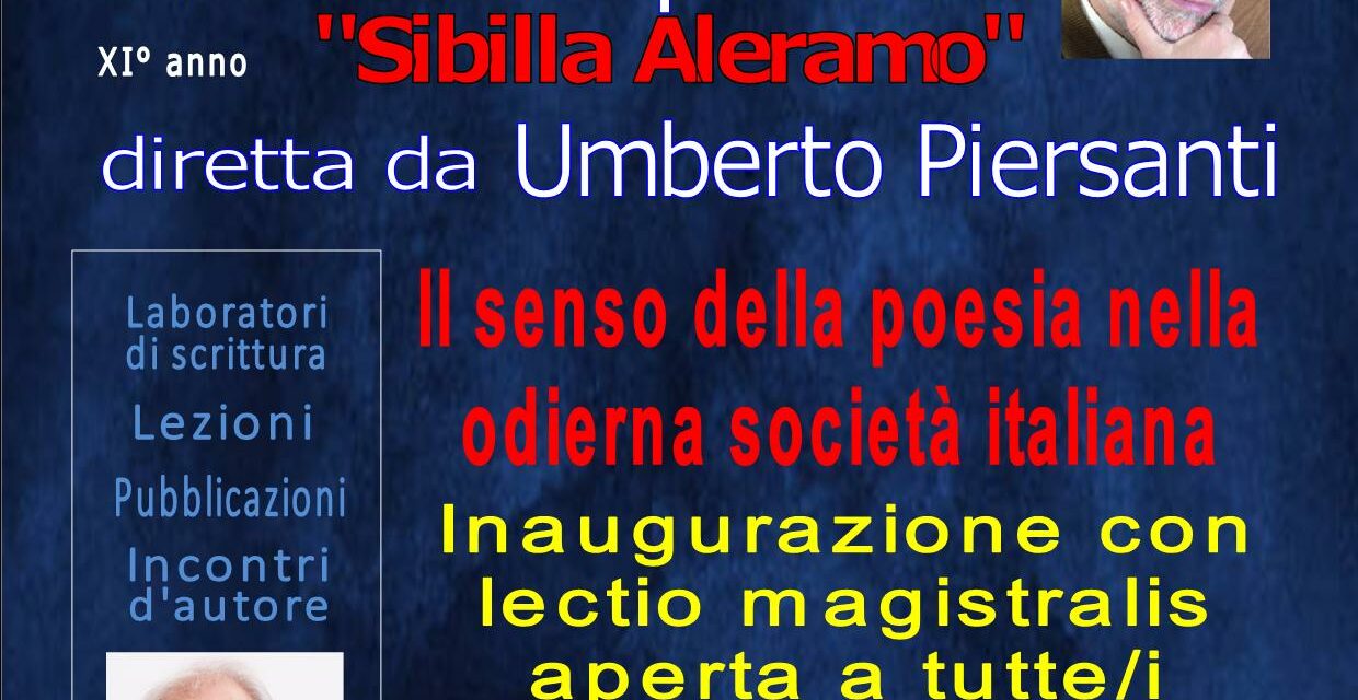 RIAPRE LA SCUOLA DI CULTURA E SCRITTURA POETICA “SIBILLA ALERAMO” 